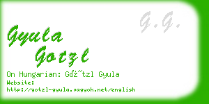 gyula gotzl business card